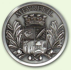 Médaille personnalisée Meyreuil Argent (recto)